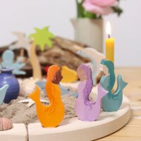 Grimms Steckfigur Meerjungfrau Aquamarin