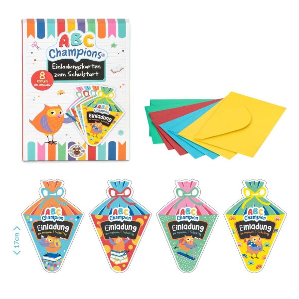 ABC CHAMPIONS Einladungen 8er-Set