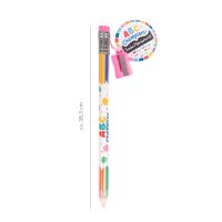 ABC CHAMPIONS Jumbo Mehrfarbstift mit Spitzer & Radierer, 4-fach sortiert