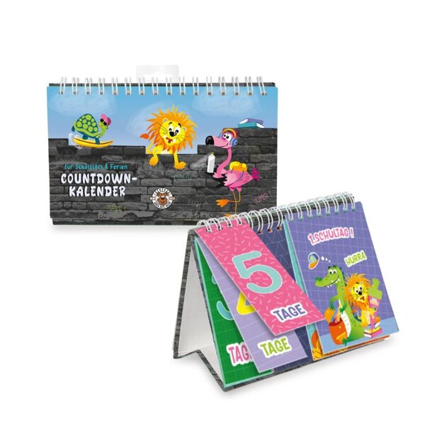 ABC-5 Countdown-Tischkalender für Schulstart & Ferien