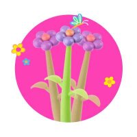 GF-6 Gelstift Wackelblume radierbar, 3-fach sortiert