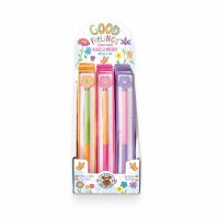 GFH Metall-Kugelschreiber Flower-Power, 3-fach sortiert