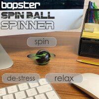 Fidget Spinner Ball - Black & Green (Glow in the Dark)