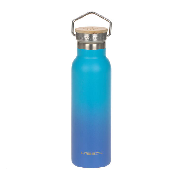 Kinder Trinkflasche Edelstahl Doppelwandig 460 ml- Unique, Farbverlauf blau