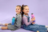 Kinder Trinkflasche Edelstahl Doppelwandig 460 ml- Unique, Farbverlauf blau