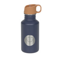 Kinder Trinkflasche Edelstahl - Little Gang, Smile blau