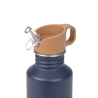 Kinder Trinkflasche Edelstahl - Little Gang, Smile blau