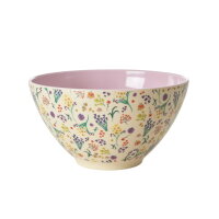 rice Melamine Salad Bowl with Wild Flowers Print - 4,5 L